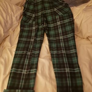 Blackmilk Slytherin Tartan Cuffed Pants